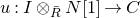 u colon upper I circled times Subscript upper R overbar Baseline upper N left bracket 1 right bracket right arrow upper C