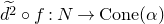 d squared overtilde ring f colon upper N right arrow upper C o n e left parenthesis alpha right parenthesis