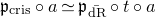 German p Subscript normal c normal r normal i normal s Baseline ring a asymptotically equals German p Subscript ModifyingAbove normal d normal upper R With bar Baseline ring t ring a