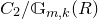 upper C 2 divided by double struck upper G Subscript m comma k Baseline left parenthesis upper R right parenthesis