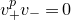 v Subscript plus Superscript p Baseline v Subscript minus Baseline equals 0