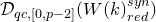 script upper D Subscript q c comma left bracket 0 comma p minus 2 right bracket Baseline left parenthesis upper W left parenthesis k right parenthesis Subscript r e d Superscript s y n Baseline right parenthesis