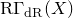 normal upper R normal upper Gamma Subscript normal d normal upper R Baseline left parenthesis upper X right parenthesis