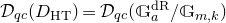 script upper D Subscript q c Baseline left parenthesis upper D Subscript normal upper H normal upper T Baseline right parenthesis equals script upper D Subscript q c Baseline left parenthesis double struck upper G Subscript a Superscript normal d normal upper R Baseline divided by double struck upper G Subscript m comma k Baseline right parenthesis