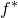 f Superscript asterisk