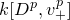 k left bracket upper D Superscript p Baseline comma v Subscript plus Superscript p Baseline right bracket