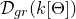 script upper D Subscript g r Baseline left parenthesis k left bracket normal upper Theta right bracket right parenthesis