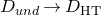 upper D Subscript u n d Baseline right arrow upper D Subscript normal upper H normal upper T