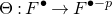 normal upper Theta colon upper F Superscript bullet Baseline right arrow upper F Superscript bullet negative p