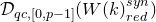 script upper D Subscript q c comma left bracket 0 comma p minus 1 right bracket Baseline left parenthesis upper W left parenthesis k right parenthesis Subscript r e d Superscript s y n Baseline right parenthesis