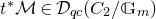 t Superscript asterisk Baseline script upper M element of script upper D Subscript q c Baseline left parenthesis upper C 2 divided by double struck upper G Subscript m Baseline right parenthesis