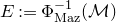 upper E colon equals normal upper Phi Subscript normal upper M normal a normal z Superscript negative 1 Baseline left parenthesis script upper M right parenthesis