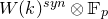 upper W left parenthesis k right parenthesis Superscript s y n circled times double struck upper F Subscript p