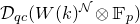 script upper D Subscript q c Baseline left parenthesis upper W left parenthesis k right parenthesis Superscript script upper N Baseline circled times double struck upper F Subscript p Baseline right parenthesis