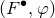 left parenthesis upper F Superscript bullet Baseline comma phi right parenthesis