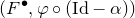 left parenthesis upper F Superscript bullet Baseline comma phi ring left parenthesis Id negative alpha right parenthesis right parenthesis