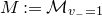 upper M colon equals script upper M Subscript v Sub Subscript minus Subscript equals 1