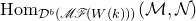 upper H o m Subscript script upper D Sub Superscript b Subscript left parenthesis script upper M script upper F left parenthesis upper W left parenthesis k right parenthesis right parenthesis right parenthesis Baseline left parenthesis script upper M comma script upper N right parenthesis