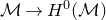 script upper M right arrow upper H Superscript 0 Baseline left parenthesis script upper M right parenthesis