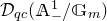script upper D Subscript q c Baseline left parenthesis double struck upper A Subscript minus Superscript 1 Baseline divided by double struck upper G Subscript m Baseline right parenthesis
