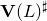bold upper V left parenthesis upper L right parenthesis Superscript normal ♯