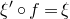 xi prime ring f equals xi
