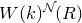 upper W left parenthesis k right parenthesis Superscript script upper N Baseline left parenthesis upper R right parenthesis