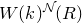 upper W left parenthesis k right parenthesis Superscript script upper N Baseline left parenthesis upper R right parenthesis