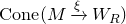 upper C o n e left parenthesis upper M right arrow Overscript xi Endscripts upper W Subscript upper R Baseline right parenthesis
