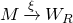 upper M right arrow Overscript xi Endscripts upper W Subscript upper R