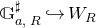 double struck upper G Subscript a comma upper R Superscript normal ♯ Baseline right arrow with hook upper W Subscript upper R