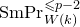 normal upper S normal m normal upper P normal r Subscript upper W left parenthesis k right parenthesis Superscript less than or slanted equals p minus 2