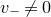 v Subscript minus Baseline not equals 0