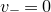 v Subscript minus Baseline equals 0