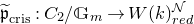 German p overtilde Subscript normal c normal r normal i normal s Baseline colon upper C 2 divided by double struck upper G Subscript m Baseline right arrow upper W left parenthesis k right parenthesis Subscript r e d Superscript script upper N