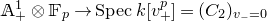 double struck upper A Subscript plus Superscript 1 Baseline circled times double struck upper F Subscript p Baseline right arrow upper S p e c k left bracket v Subscript plus Superscript p Baseline right bracket equals left parenthesis upper C 2 right parenthesis Subscript v Sub Subscript minus Subscript equals 0