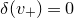 delta left parenthesis v Subscript plus Baseline right parenthesis equals 0