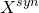upper X Superscript s y n