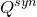 upper Q Superscript s y n