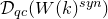 script upper D Subscript q c Baseline left parenthesis upper W left parenthesis k right parenthesis Superscript s y n Baseline right parenthesis
