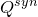 upper Q Superscript s y n