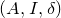 left parenthesis upper A comma upper I comma delta right parenthesis