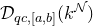 script upper D Subscript q c comma left bracket a comma b right bracket Baseline left parenthesis k Superscript script upper N Baseline right parenthesis
