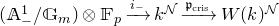 left parenthesis double struck upper A Subscript minus Superscript 1 Baseline divided by double struck upper G Subscript m Baseline right parenthesis circled times double struck upper F Subscript p Baseline right arrow Overscript i Subscript minus Baseline Endscripts k Superscript script upper N Baseline right arrow Overscript German p Subscript normal c normal r normal i normal s Baseline Endscripts upper W left parenthesis k right parenthesis Superscript script upper N