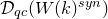 script upper D Subscript q c Baseline left parenthesis upper W left parenthesis k right parenthesis Superscript s y n Baseline right parenthesis