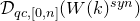 script upper D Subscript q c comma left bracket 0 comma n right bracket Baseline left parenthesis upper W left parenthesis k right parenthesis Superscript s y n Baseline right parenthesis