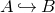 upper A right arrow with hook upper B