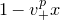 1 minus v Subscript plus Superscript p Baseline x