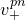 v Subscript plus Superscript p n