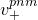v Subscript plus Superscript p n m